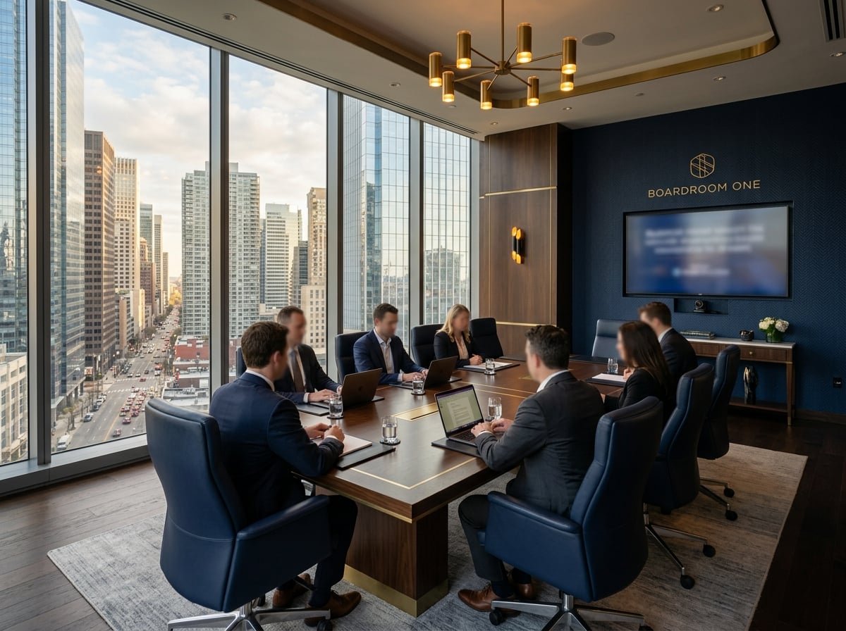 Corporate boardroom for strategic meetings
